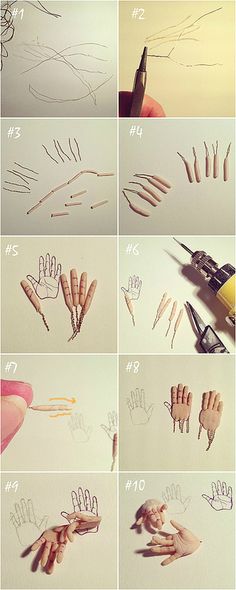 the instructions for how to draw hands with pencils