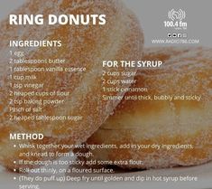 a poster with instructions on how to make ring doughnuts for the skyr