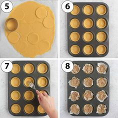 the steps to making cupcakes are shown