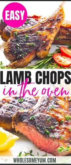 grilled lamb chops in the oven with lemon and herbs