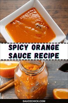 spicy orange sauce recipe in a glass jar