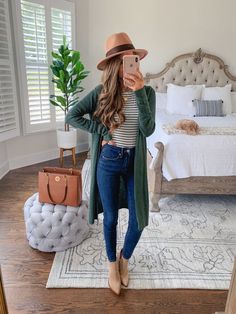 Nordstrom Anniversary Sale Leith Longline Cardigan in "Green Thyme Heather" Street Style Fall Outfits, Cardigan Green, Chique Outfits, Thrifted Outfits, Longline Cardigan, Cute Spring Outfits, Street Style Trends, Nordstrom Anniversary Sale