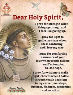 Strong Prayers, Catholic Saints Prayers, Holy Spirit Prayer, Catholic Prayers Daily, Pray For Strength, Prayer Catholic, Money Prayer, Catholic Beliefs, Deliverance Prayers