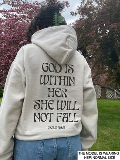 We are loving our latest Christian Hoodie! It's giving total Christian Aesthetic Trendy Vibes! We love that this is a unisex style & can work great for a men's Christian Hoodie & Is a great gift! See the rest of our christian collection here! - https://www.etsy.com/shop/StudioAMARIE?ref=shop-header-name&listing_id=948312516&section_id=44846198 This hoodie is so cozy that you won't want to take off! Cute, comfortable and trendy -- a necessity for any aesthetic clothing collection! The material is Outfits To Where To School, Aesthetic Christian Apparel, Jesus Hoodies Aesthetic, Christian Clothing Design, Jesus Merch Aesthetic, Christian Hoodies Aesthetic, Cute Christian Hoodies, Cute Trendy Clothes, Christian Pullovers