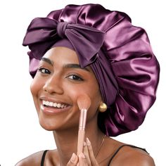 PRICES MAY VARY. 【Satin Hair Bonnets for Sleeping】This sleeping silk bonnet fits most heads & perfect for all hair types. The satin bonnet is suitable for women/men. It's roomy enough for most hairstyles such as braids,natural hair,curly The improved band is wider, more elastic,and softer, and it will not put a burden on your head 【A Butter Satin Bonnet】Exclusive high quality long filament satin fabric, ultra softer, luxury feel, as smooth as butter. Like the function and texture of silk, satin Braids Natural Hair, Braids Natural, Curly Natural Hair, Hair Bonnets, 13 Birthday, Silk Bonnet, Satin Bonnet, Hair Bonnet, Hair Curly