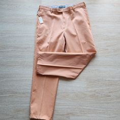 Peter Millar Raleigh Washed Twill Pants 100% Pima Cotton Papaya-Orange Condition Is New With Tag. Please Note: Don't Go By Size Number, Do Check Measurements Listed Below To Determine If The Item Will Fit. Actual Measurements: Approximately (Laying Flat). -Waist: 18 Inches -Hip: 22 Inches -Length: 40 Inches -Inseam: 30 Inches -Rise: 14 Inches The Condition Guide: -New With Tags - Never Been Used Condition. Tags Are Still Attached. -New Without Tags - No Wear To The Item. Never Been Used Conditio Spring Work Trousers With Welt Pockets, Peach Bottoms With Pockets For Summer, Casual Peach Pants For Spring, Orange Relaxed Fit Pants For Spring, Spring Orange Relaxed Fit Pants, Summer Orange Pants With Pockets, Relaxed Fit Orange Ankle-length Pants, Orange Relaxed Fit Ankle Pants, Orange Relaxed Fit Ankle-length Pants