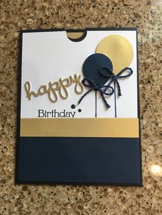 a happy birthday card with balloons on it