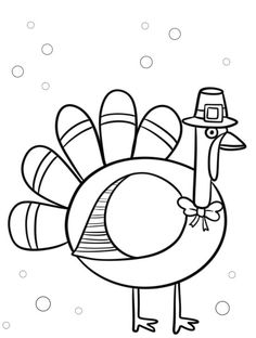 a turkey with a hat on it's head