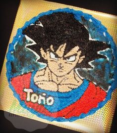 an image of a cake that looks like gohan from the dragon ball movie on it