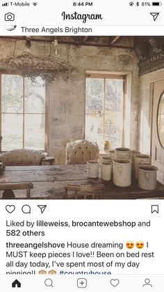 an instagramted photo of a living room filled with furniture