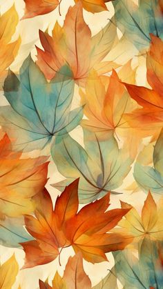 an image of colorful leaves in the air