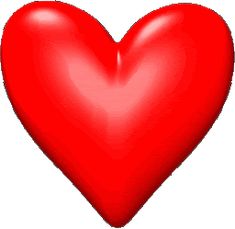 a red heart shaped object on a white background