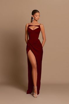 We could custom made 70+ colors all sizes, if you do not not find the color name listed, pls leave message on special instruction to note the exact color you need.Also custom size is available, if you need your dress customized, pls leave yourbust, waist, hips barefoot heightsize in the order remark. Thank you. Bridesmaid Dresses Maroon, Tailor Dress, Purple Evening Dress, Cutout Neckline, Long Red Dress, Elegant Dresses Classy, Pretty Prom Dresses, فستان سهرة