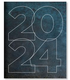 a poster with the number twenty four in white