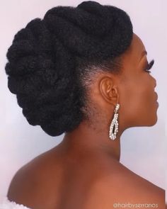 African American Bride Hairstyles, Natural Hair Updo Wedding, Natural Updo, Black Hair Updo Hairstyles