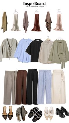 Capsule Wardrobe Casual, Mix Match Outfits, Color Combos Outfit, Cute Modest Outfits