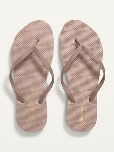 Flip-Flop Sandals (Partially Plant-Based) | Old Navy Old Navy Flip Flops, Neutrogena Makeup, Future Wardrobe, Pink Beach, Foot Bed, Navy Shoes, Synthetic Materials, Blue Sandals, Summer Sandals