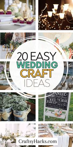 the top 20 easy wedding craft ideas