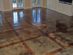 the floor is being cleaned and ready to be used as a kitchen countertop tile