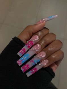 X Long Acrylic Nails, Long Bling Acrylic Nails, Hippie Nails Acrylic, Xl Nails, Xxl Long Acrylic Nails With Charms, Freestyle Nails, Xl Purple Acrylic Nails, Xl Long Acrylic Nails 3d Flowers, Xl Kawaii Nails