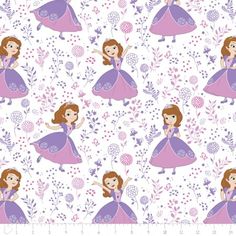 disney princesses and flowers on white background