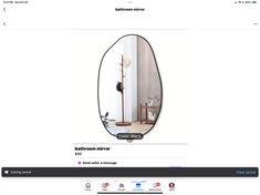 an image of a bathroom mirror on the webpage for someone's home decor