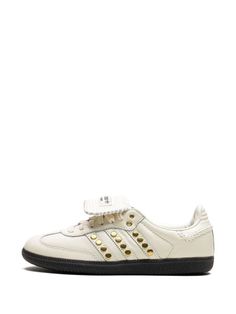 Adidas x Wales Bonner Samba " Studded Pack - Cream" Sneakers - Farfetch Wales Bonner Samba, Adidas Wales Bonner, Cream Sneakers, Adidas X Wales Bonner, Xmas Wishlist, Gossip Girl Outfits, Beige Sneakers, Studded Sneakers, Studded Shoes