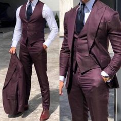 Purple Groom, Suit Purple, British Style Men, Suit Tuxedo, Dinner Suit, Business Jacket, Suit Men