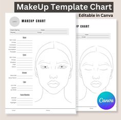 Makeup Face Template, Face Chart Template, Face Template Makeup, Eyes Template, Makeup Charts, Face Charts, Face Template, Eye Skin Care, Makeup Face Charts