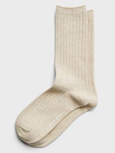 Lightweight cotton-blend socks with angled toe seams for a smooth, comfortable fit.  Hits just above the ankle. Crew Sock, Crew Socks, Banana Republic, Comfort Fit, Cotton Blend, Socks