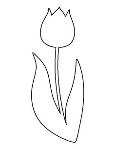 the outline of a tulip flower on a white background