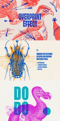 a poster with an image of a bug and two birds in the background that says, do do so