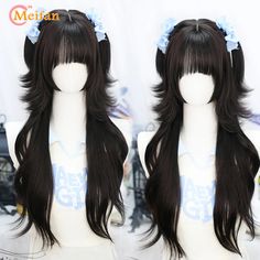 49123278782624 Cute Hairstyle Reference, Cute Hair With Bangs, Hairstyles Very Long Hair, Long Hair No Bangs, Hairstyles For Long Hair With Bangs, Hair Styles Wig, Harajuku Wig, Hairstyles Wig, Harajuku Wigs