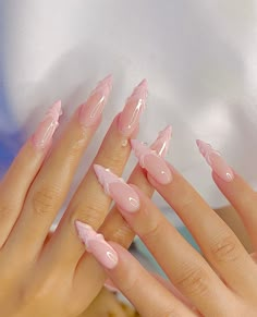 Fresh Nails, Natural Nails Manicure, Cross Nails, Gel Toe Nails, Romantic Nails, Diy Acrylic Nails, New Nail Designs, Long Nail, Nails Tumblr