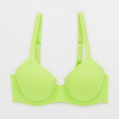 Aerie Balconette Neon Green Adjustable Straps Comfortable Sheer Sexy Lightweight Lingerie Style Breathable Green Bra, Aerie Bras, Green Bras, Padded Bralette, Lace Bandeau, Black Lace Bralette, Unlined Bra, Soft Bra, Sports Bra Sizing