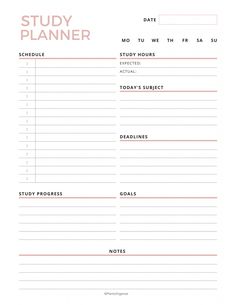 Free Study Planner, Plus Back-to-School Tips 2023 Study Planner, Good Notes Templates Free Study Planner, Planner School Organization, Study Planners For Students, Study Templates Student, Study Schedule Planner, Student Daily Planner Aesthetic, Student Daily Planner Printable Free Templates, Study Templates Aesthetic