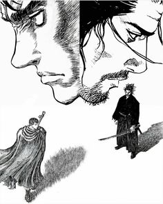 The Legends of Hiatus. (Any update for Vagabond, guys?) Berserk Anime 1997, Vagabond Manga, Miyamoto Musashi, Samurai Art, Manga Artist, Anime Artwork Wallpaper, Good Manga, Space Opera