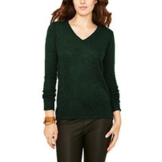 Parisbonbon Women's 100% Cashmere V-Neck Sweater Color Hunter Green Size 1X Blackfriday Thanksgiving sale USA Hunter Green, Colorful Sweaters, Vneck Sweater, Pullover Sweater