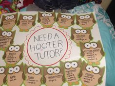 a poster with owls on it that says need a hooter