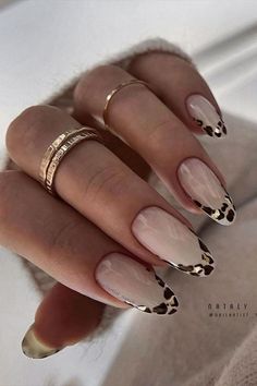 Beige Nails Design, Leopard Nail Designs, Black Coffin Nails, Leopard Print Nails, Beige Nails, Print Nails, Leopard Nails, Pretty Nail Art Designs, Nail Design Ideas