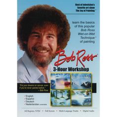 an advertisement for bob ross'3 hour workshop