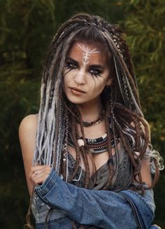 Female Viking Costume, Woods Witch, Voodoo Costume, Viking Makeup, Viking Shield Maiden, Boho Hair Wrap, Viking Head, Viking Cosplay, Shaved Hair Designs