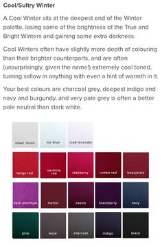 Navy Capsule Wardrobe, Season Analysis, House Of Colour, Colour Season, Aesthetic Color, Wardrobe Color, Seasonal Color Analysis, Bright Winter, Red Raspberry