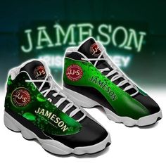 JAMESON Shoes form AIR Jordan 13 Sneakers-lan1 JD13 Sneakers Personalized Shoes Design Tennis Jordan, Shoe Crocs, Jordans Custom, Jordans 13, Customized Shoes, Jameson Irish Whiskey, Sneaker Trend, Jordan 13 Shoes, Personalized Shoes