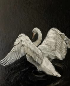 Swan Art Drawing, Black Swan Art Paintings, Swan Drawing Aesthetic, Art Renessaince, Swan Art Painting, How To Draw A Swan, Swan Painting Acrylic, Swan Drawings, Black Swan Drawing