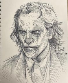 a drawing of the joker from batman