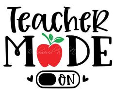 teacher mode on with an apple in the middle