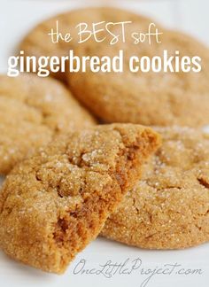 the best soft gingerbread cookies are made with only three ingredients, and they're so good to eat