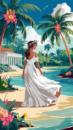 Say “I do” under the palm trees and feel the ocean breeze! This bride’s boho-inspired gown captures the relaxed yet elegant spirit of a tropical destination wedding. Celebrate your love in paradise! #beachwedding #tropicalbride2025