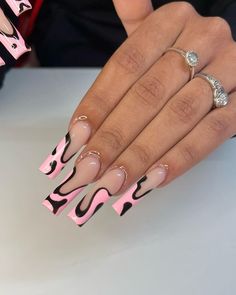 Summer Nail Designs, Her Nails, Long Square Acrylic Nails, Bling Acrylic Nails, Acrylic Nails Coffin Short, Pink Acrylic Nails, Square Acrylic Nails